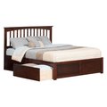 Livingquarters Madison Bed with Match Footboard - Antique Walnut; Twin Size LI967190